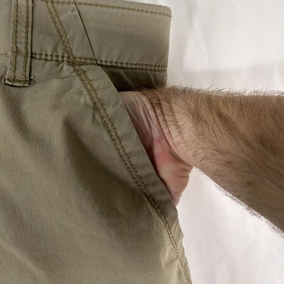 Wrangler Shorts Men's 48 Brown Pockets Cotton Blend 9.5" Inseam Button Zip - Picture 4 of 10